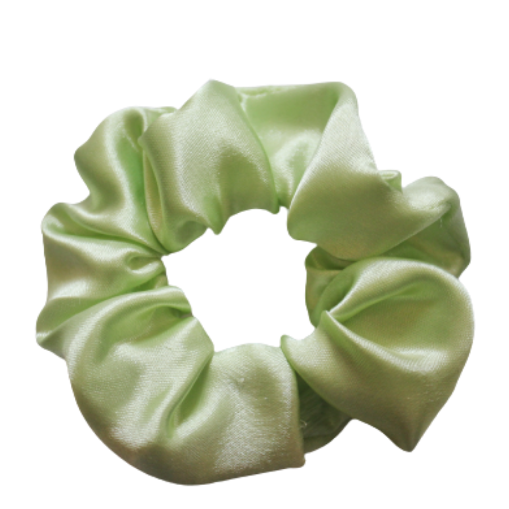 Mint - Pastel Green Satin Scrunchie