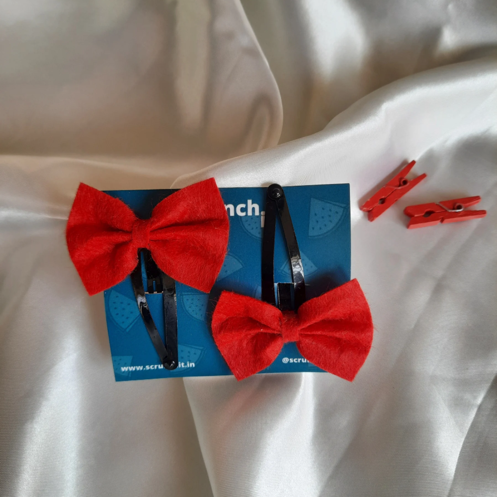 Red Felt Micro Bow