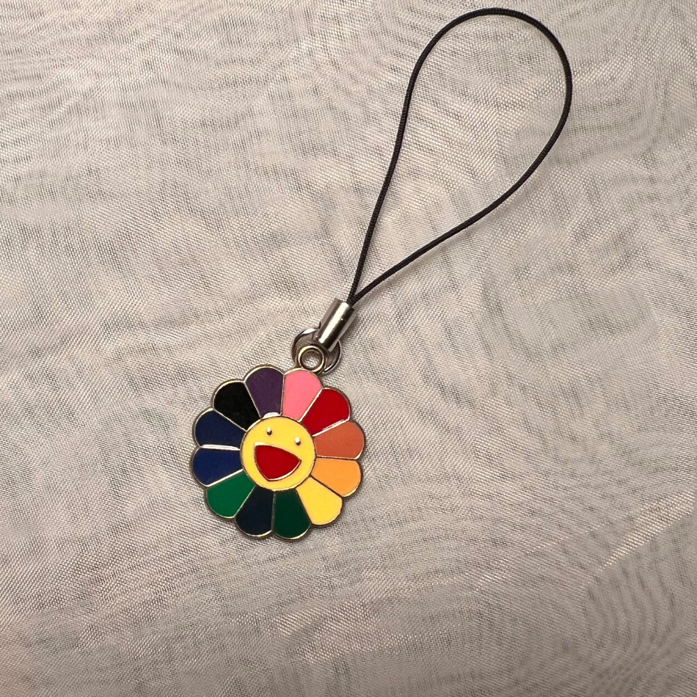 Rainbow Flower Phone Charm