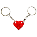 Lego Heart Couple Keychain - Set of 2 Keychains  (Red)