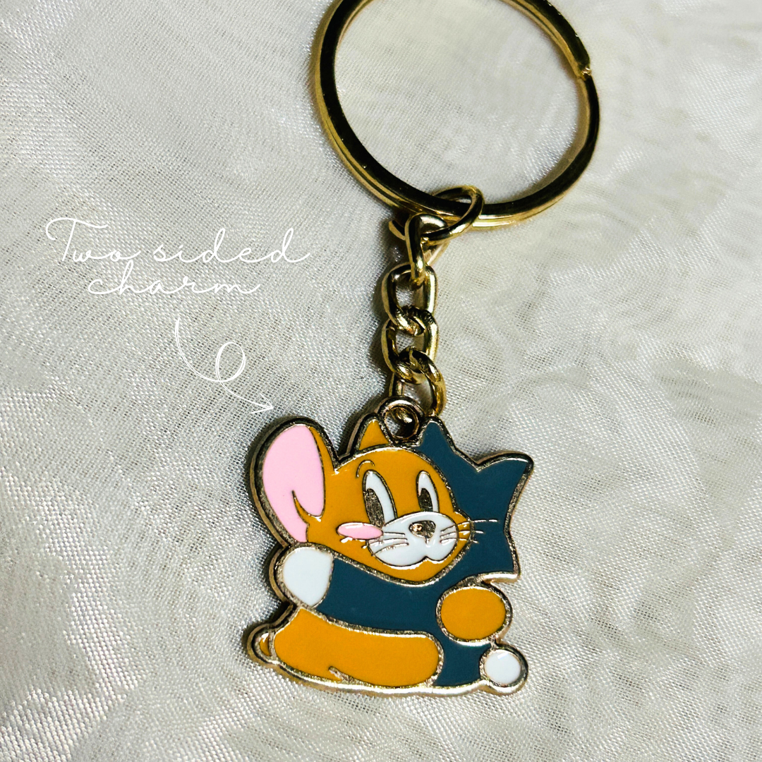 Tom and Jerry Two Sided Charm KeyChain