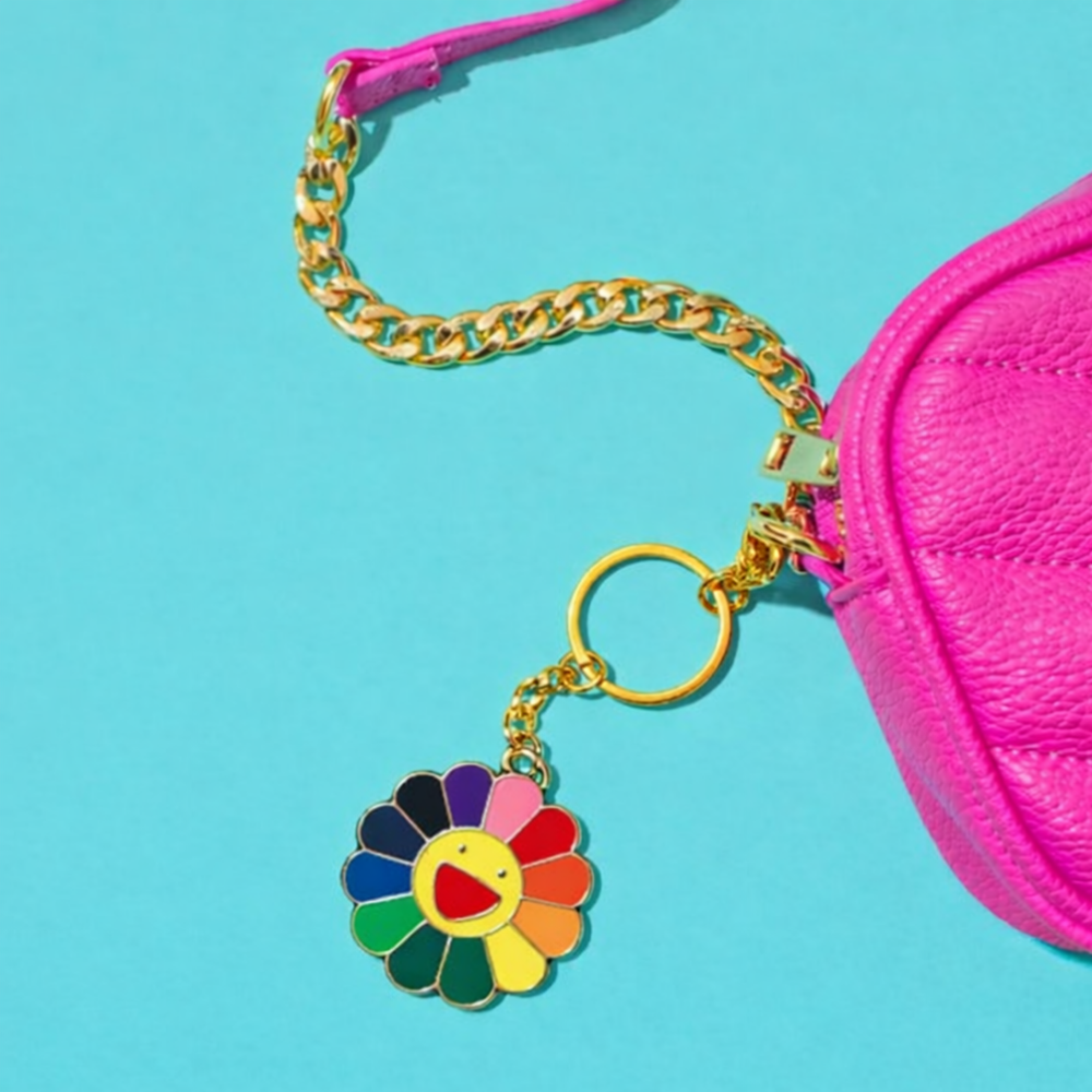 Rainbow Flower Keychain