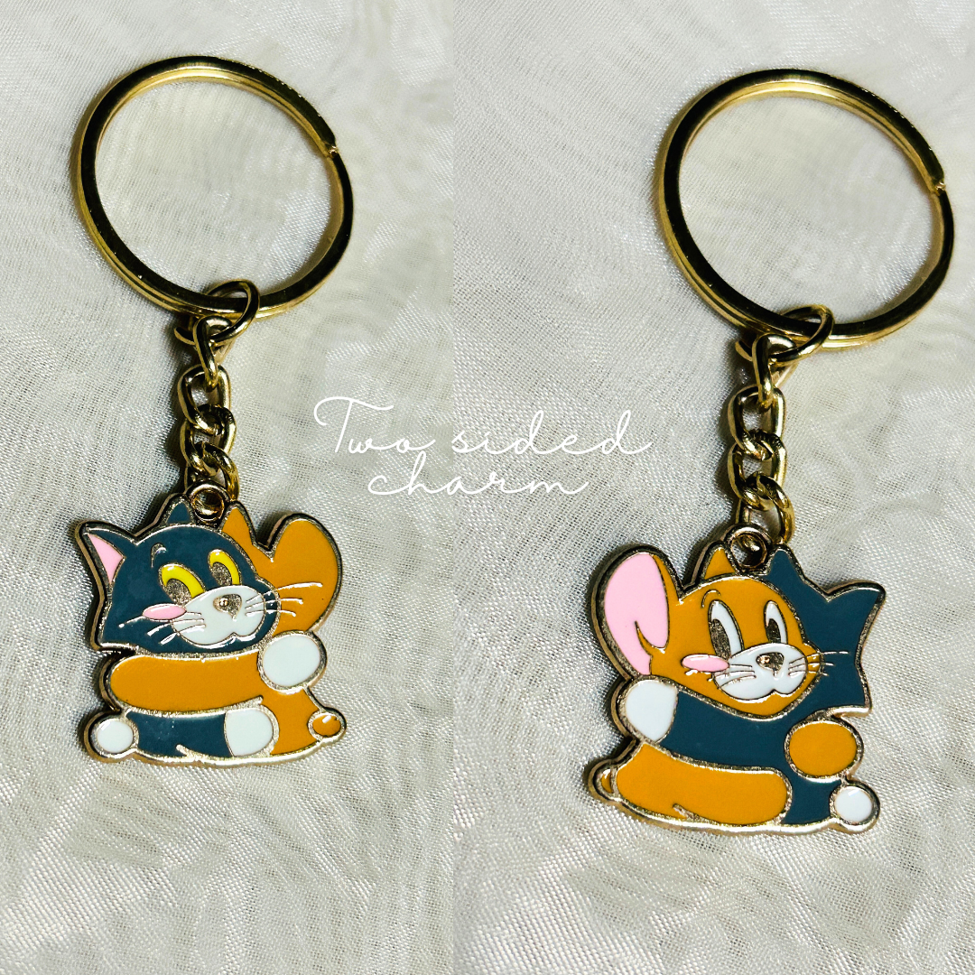 Tom and Jerry Two Sided Charm KeyChain