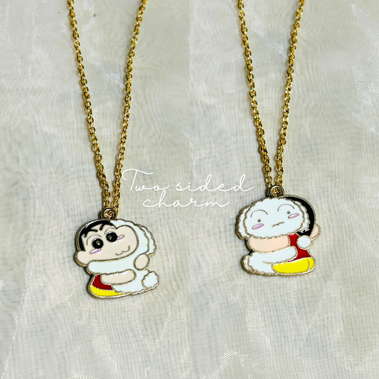 Shinchan and Shiro Two sided Charm Chain