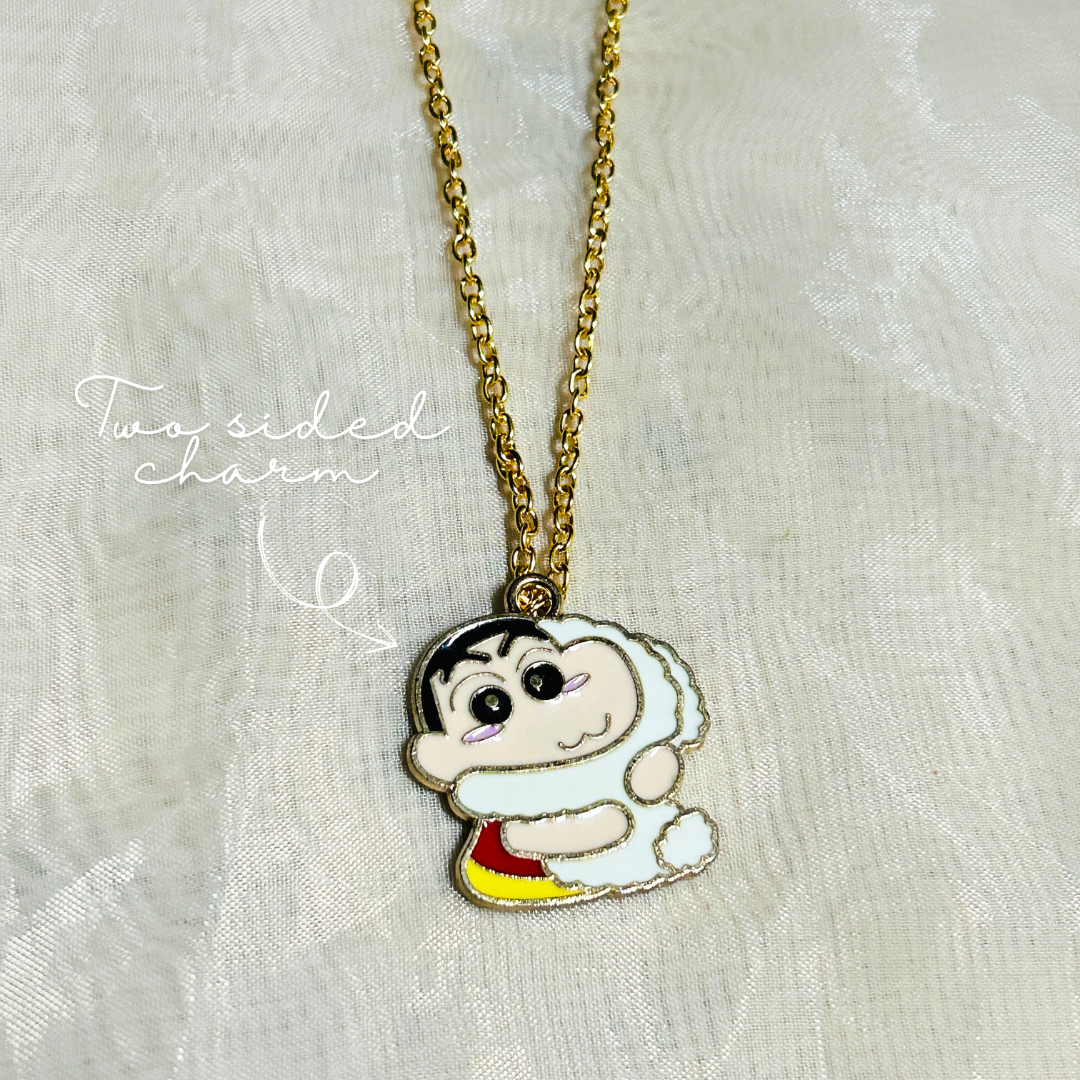 Shinchan and Shiro Two sided Charm Chain