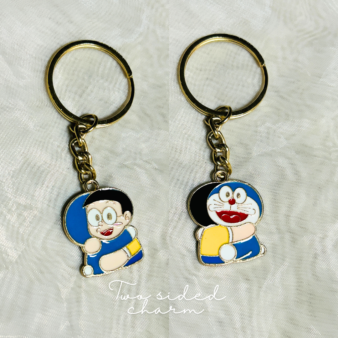 Doraemon and Nobita Two sided Charm Keychain