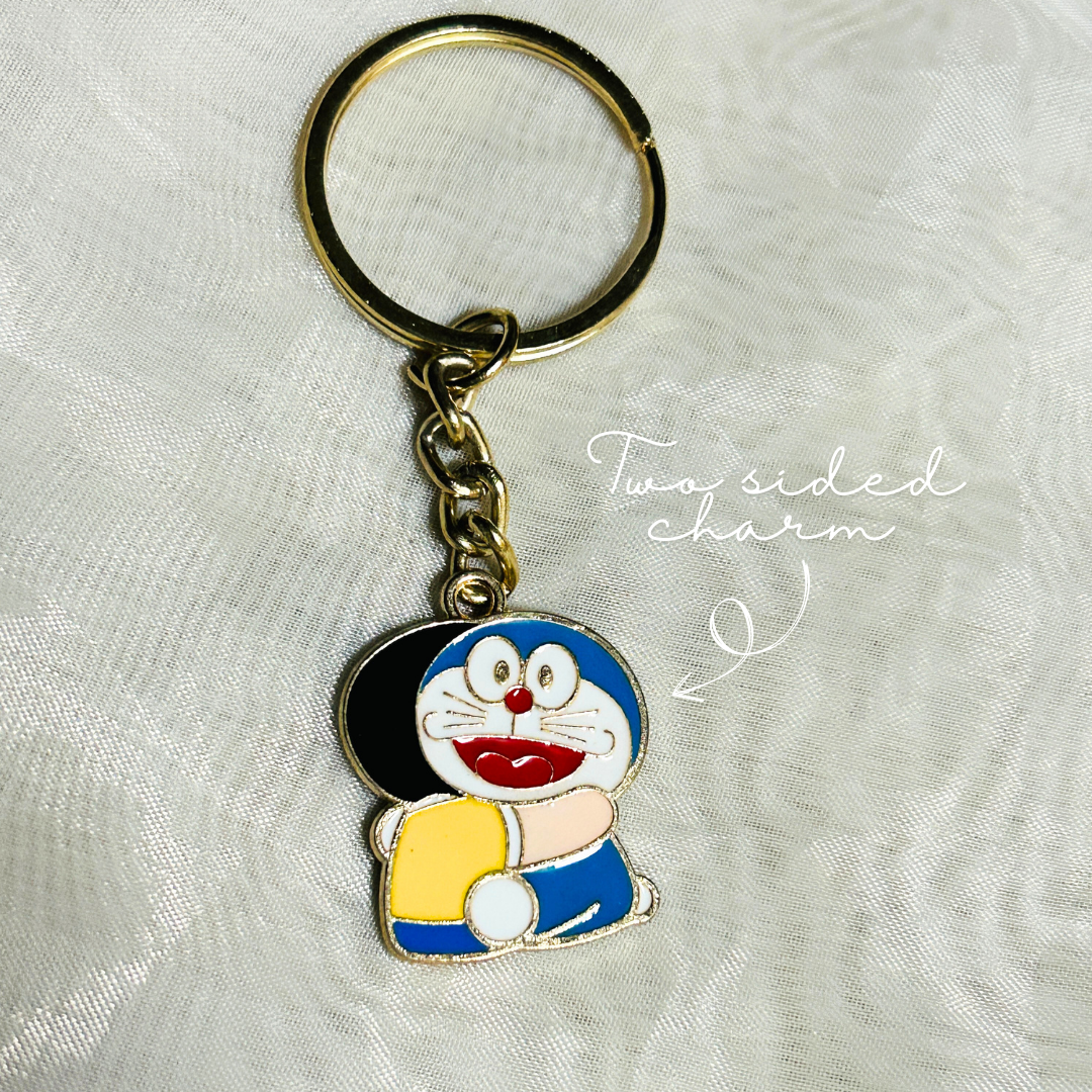 Doraemon and Nobita Two sided Charm Keychain