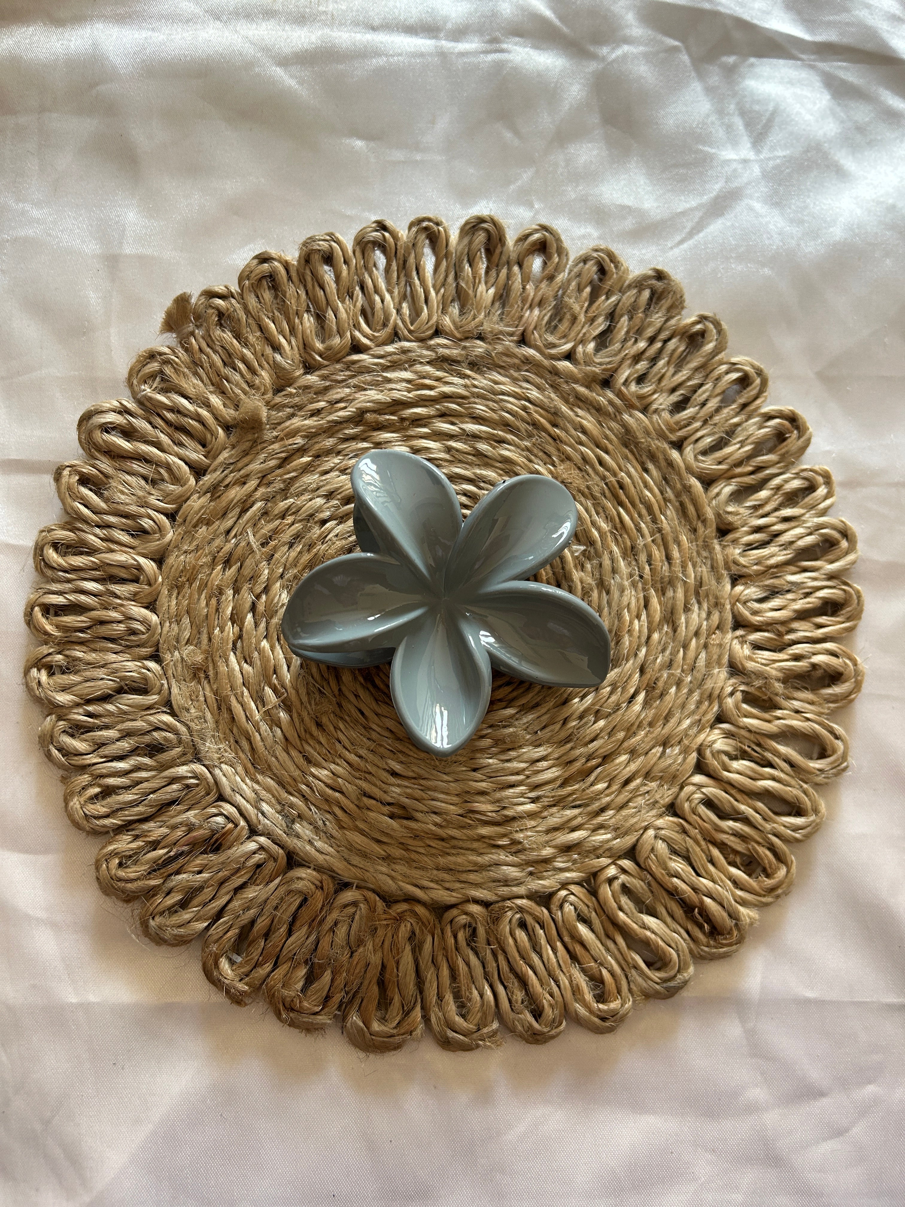 Glossy Flower Claw Clip - Medium