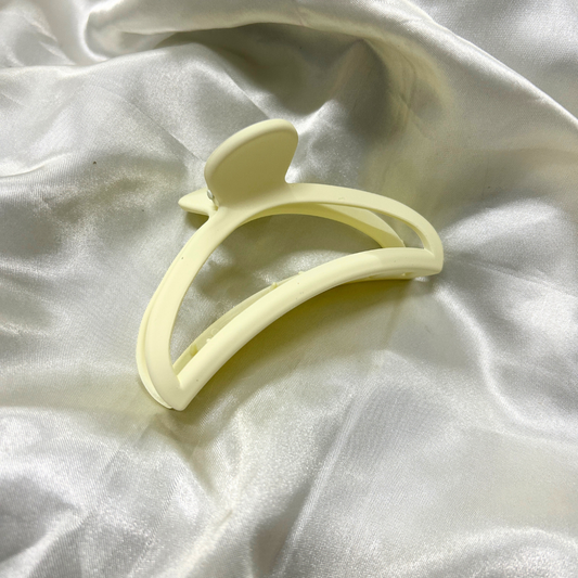 Semi Circle Claw Clip - Off white