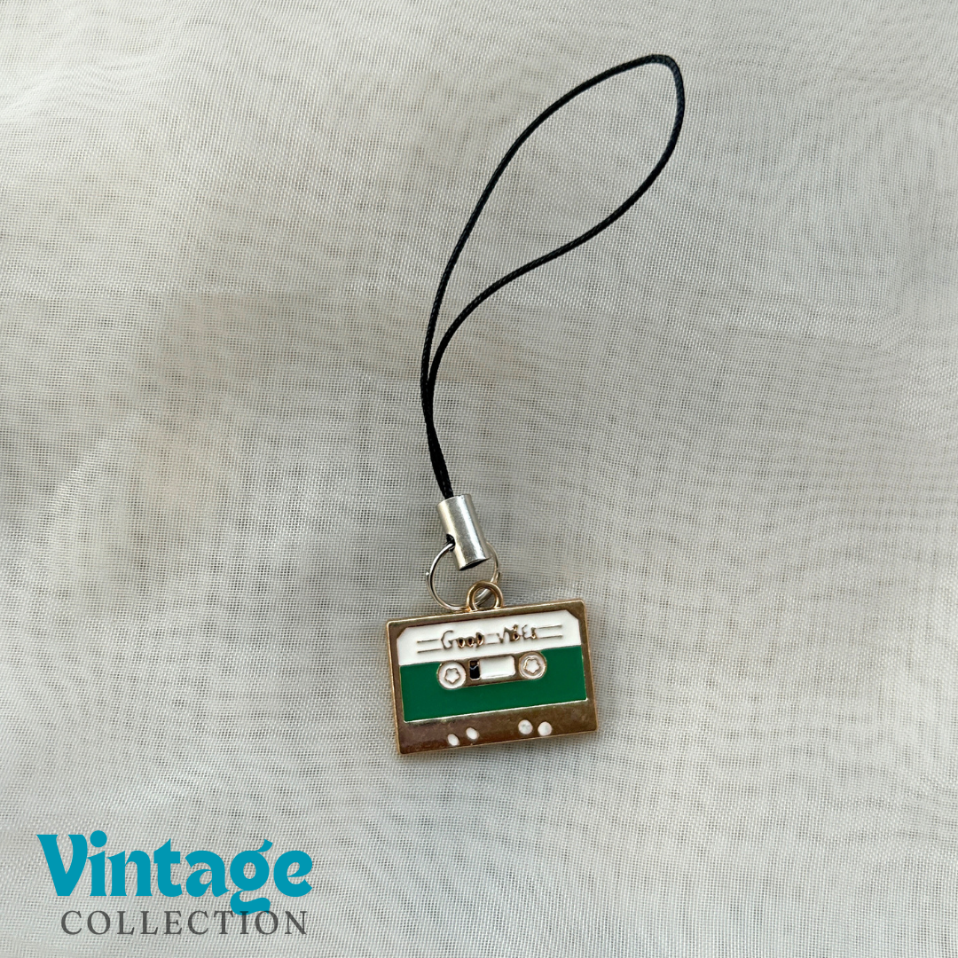 Vintage Cassette Tape Phone Charm - The Vintage Collection