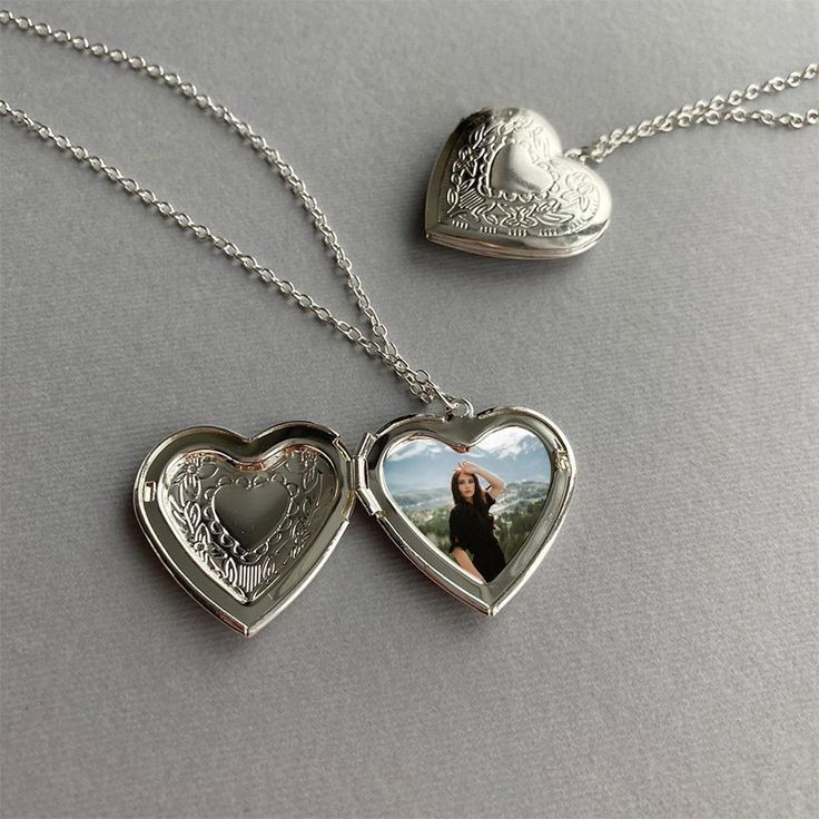 Photo Heart Locket - Silver