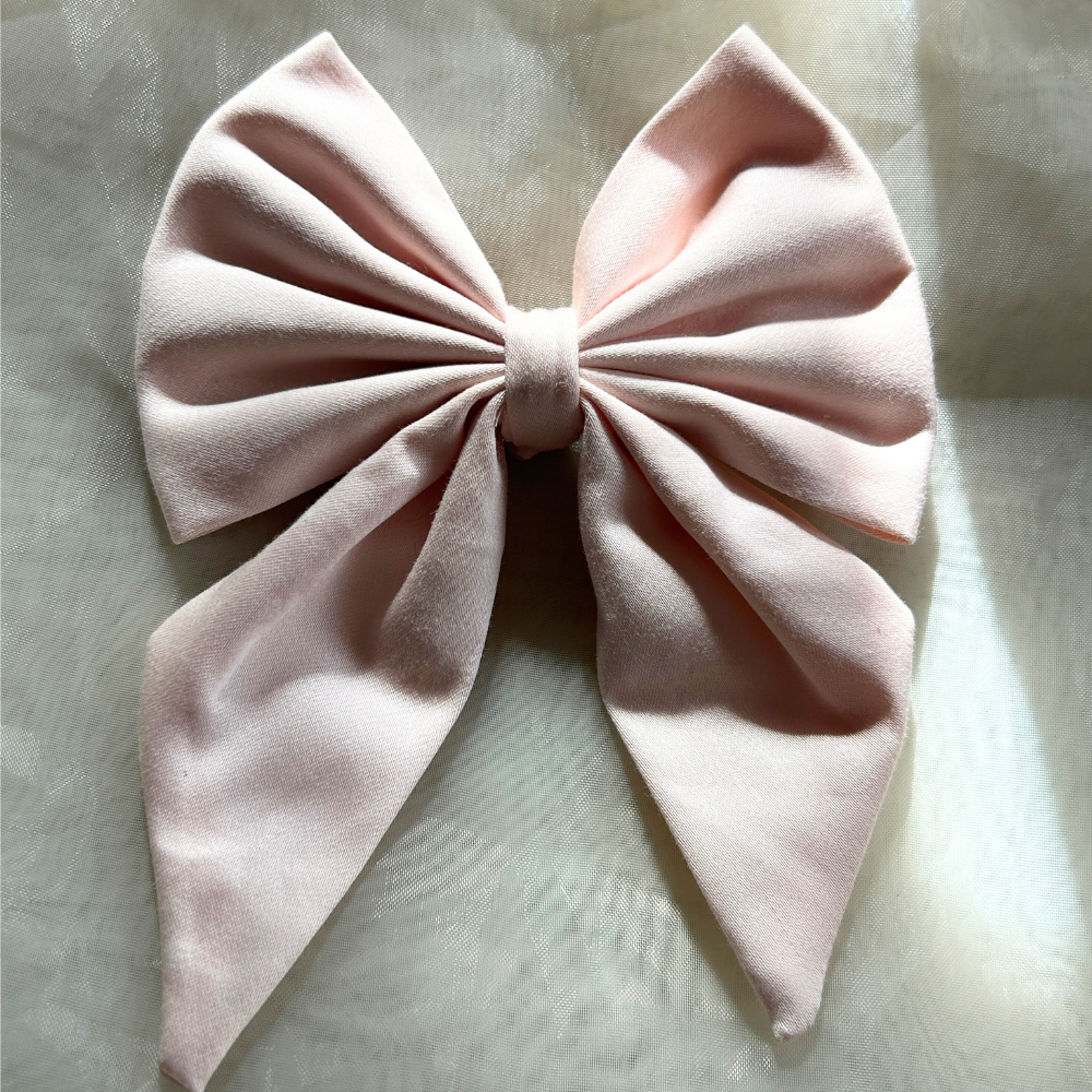 Pink Pigtail Bow