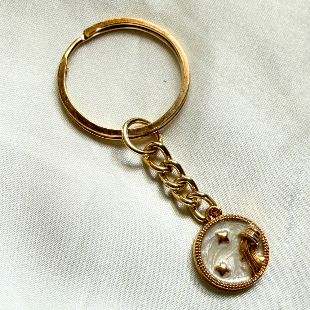 Zodiac Signs Keychain - Gold