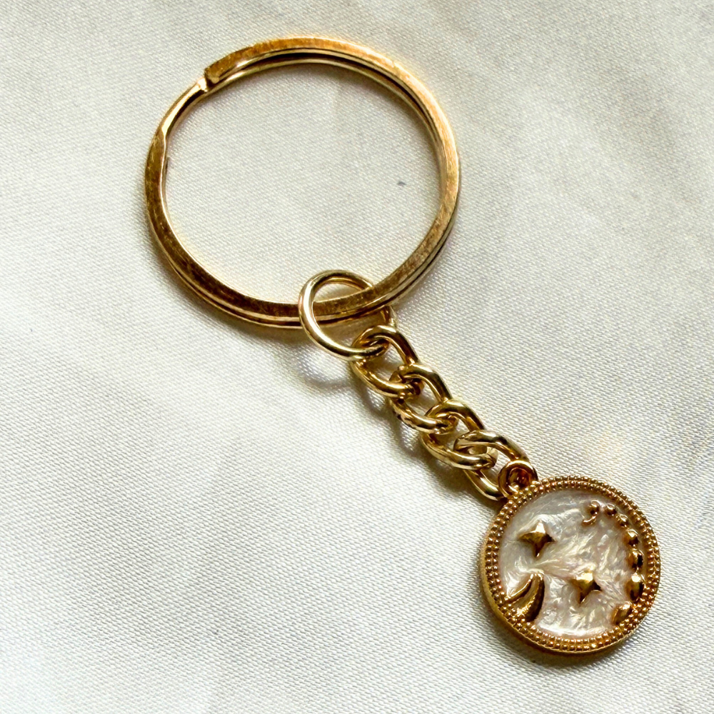 Zodiac Signs Keychain - Gold