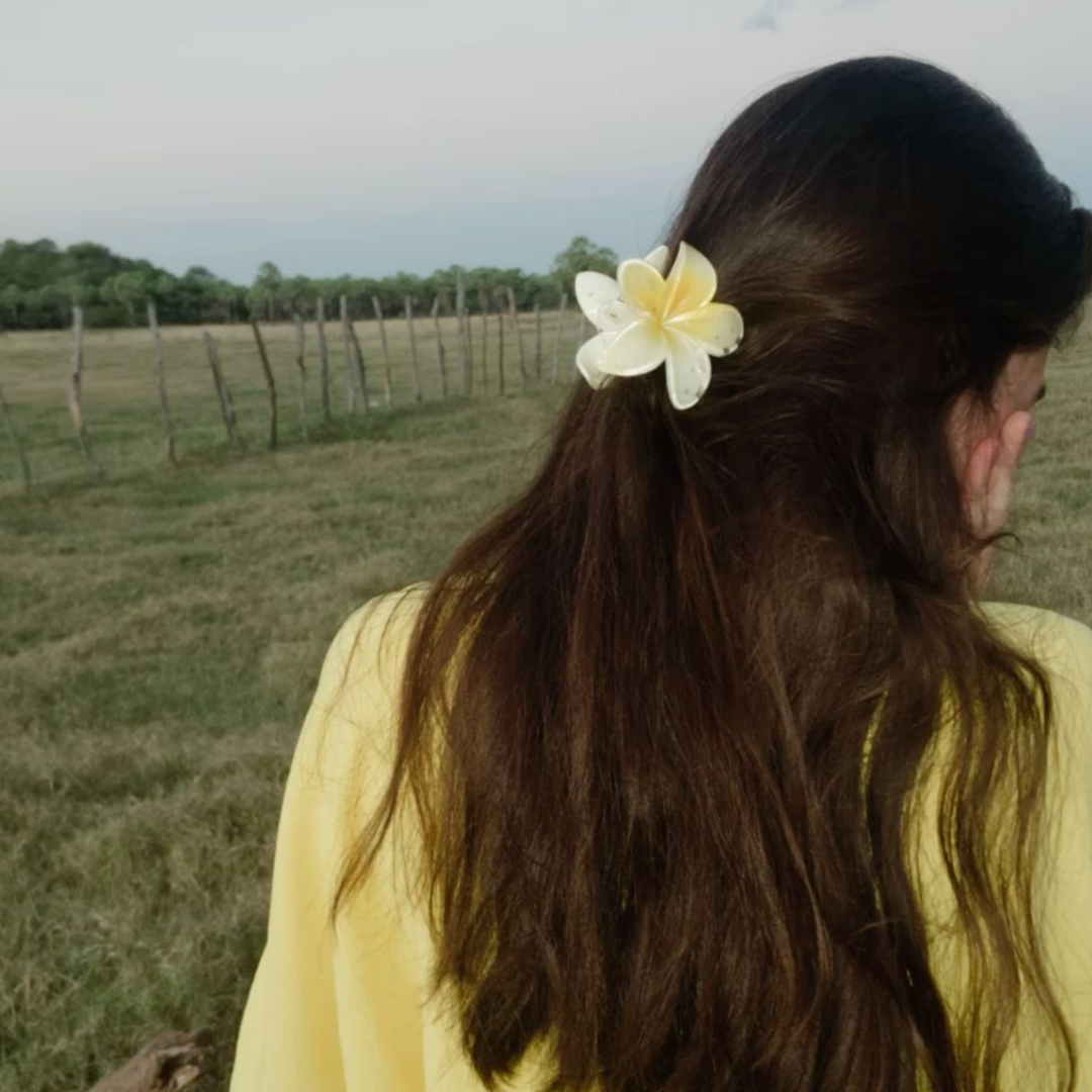 Flower Clip - Large - Yellow