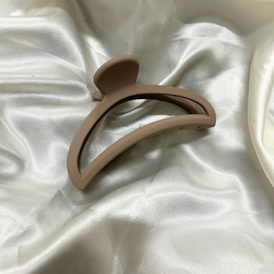 Semi Circle Claw Clip - Brown