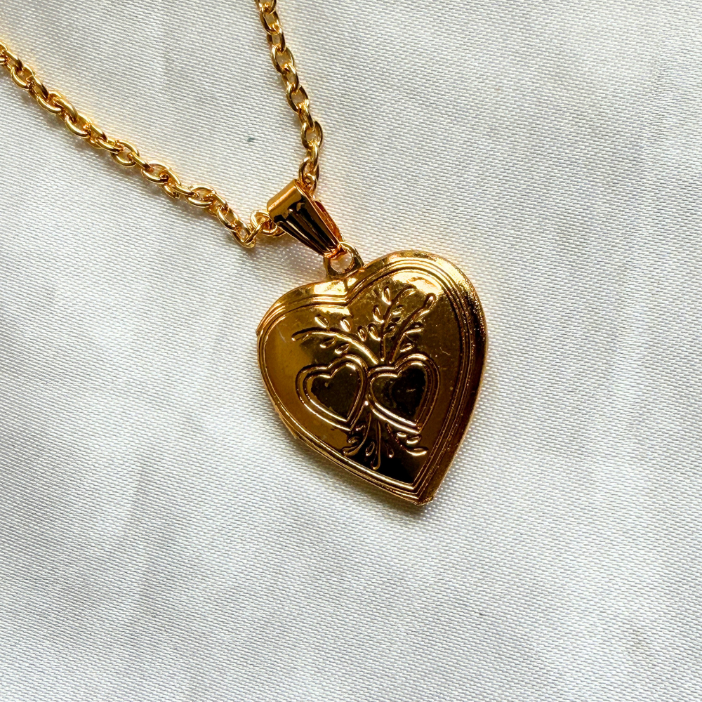 Photo Heart Locket - Gold