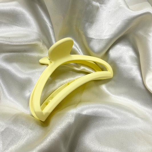 Semi Circle Claw Clip - Yellow
