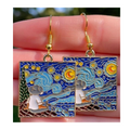 Van Gogh Starry Night Painting Earring