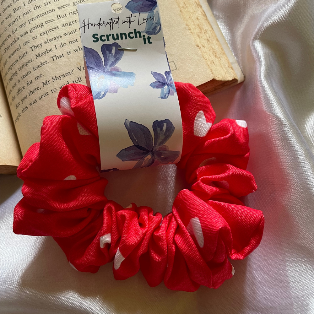 Little Hearts Printed Scrunchie