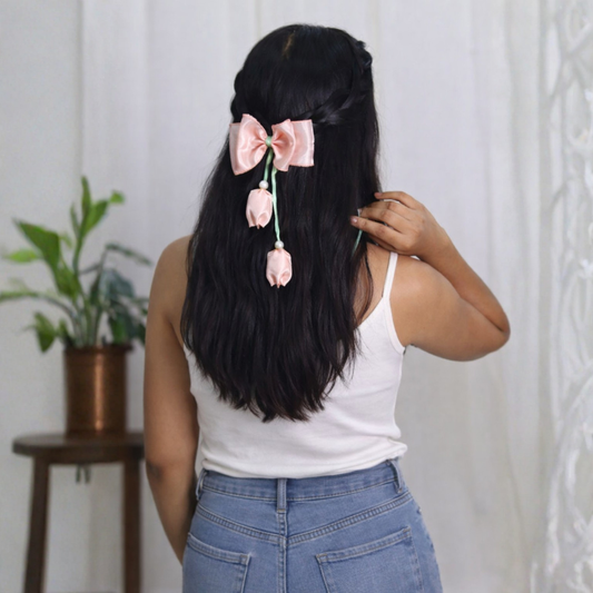 Peach Tulip Bow