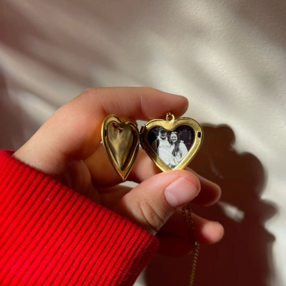 Photo Heart Locket - Gold