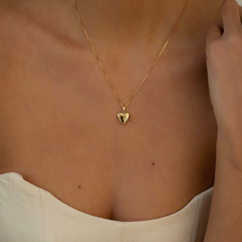 Photo Heart Locket - Gold