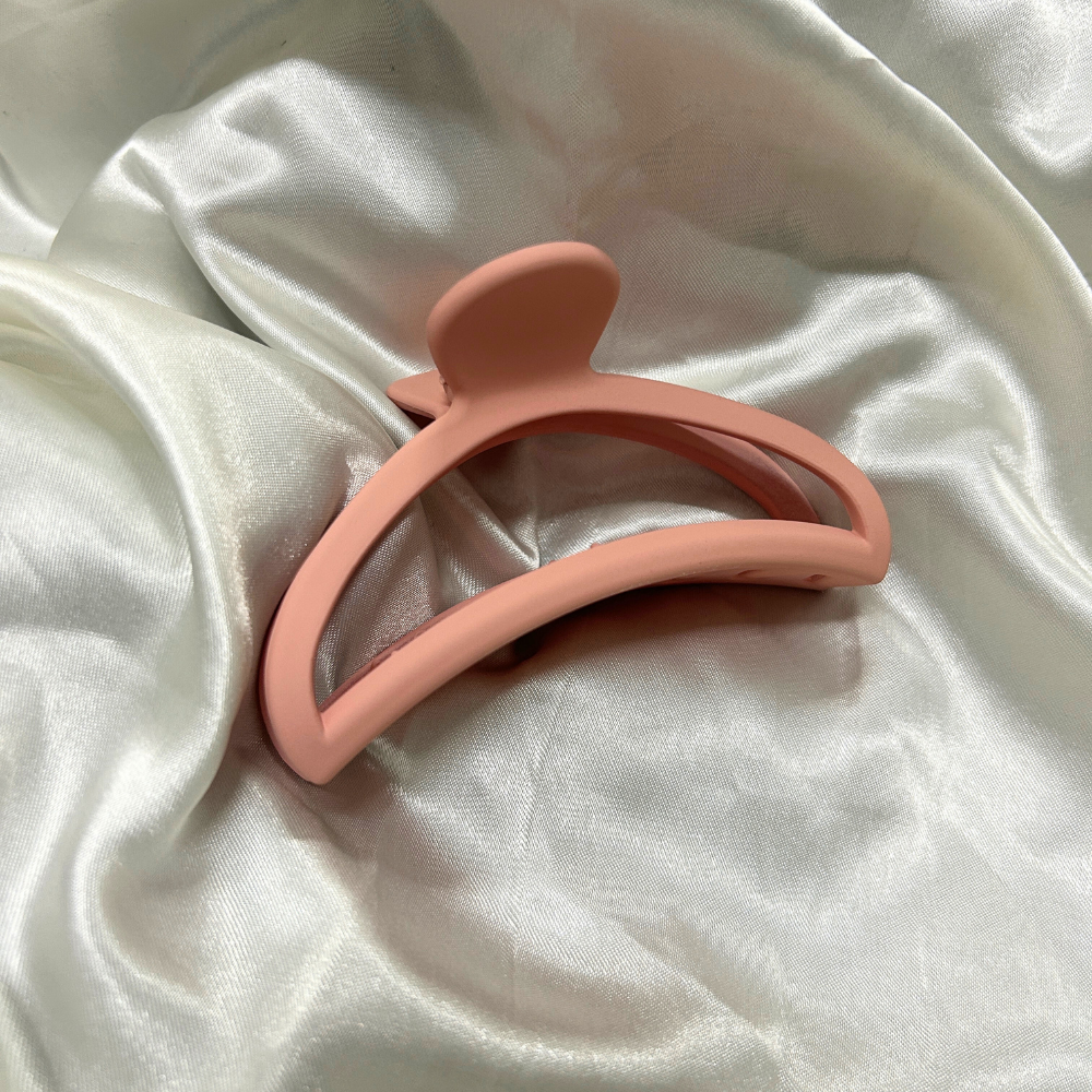 Semi Circle Claw Clip - Peach