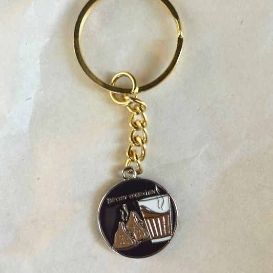 Chai and Samosa Better Together Keychain - Black