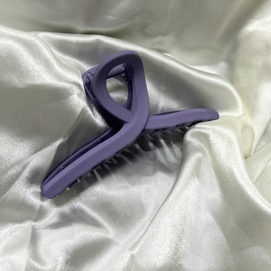 Twisted Bow Claw Clip - Purple
