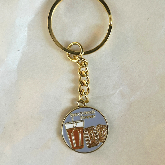 Chai and Parle G Keychain - Lilac