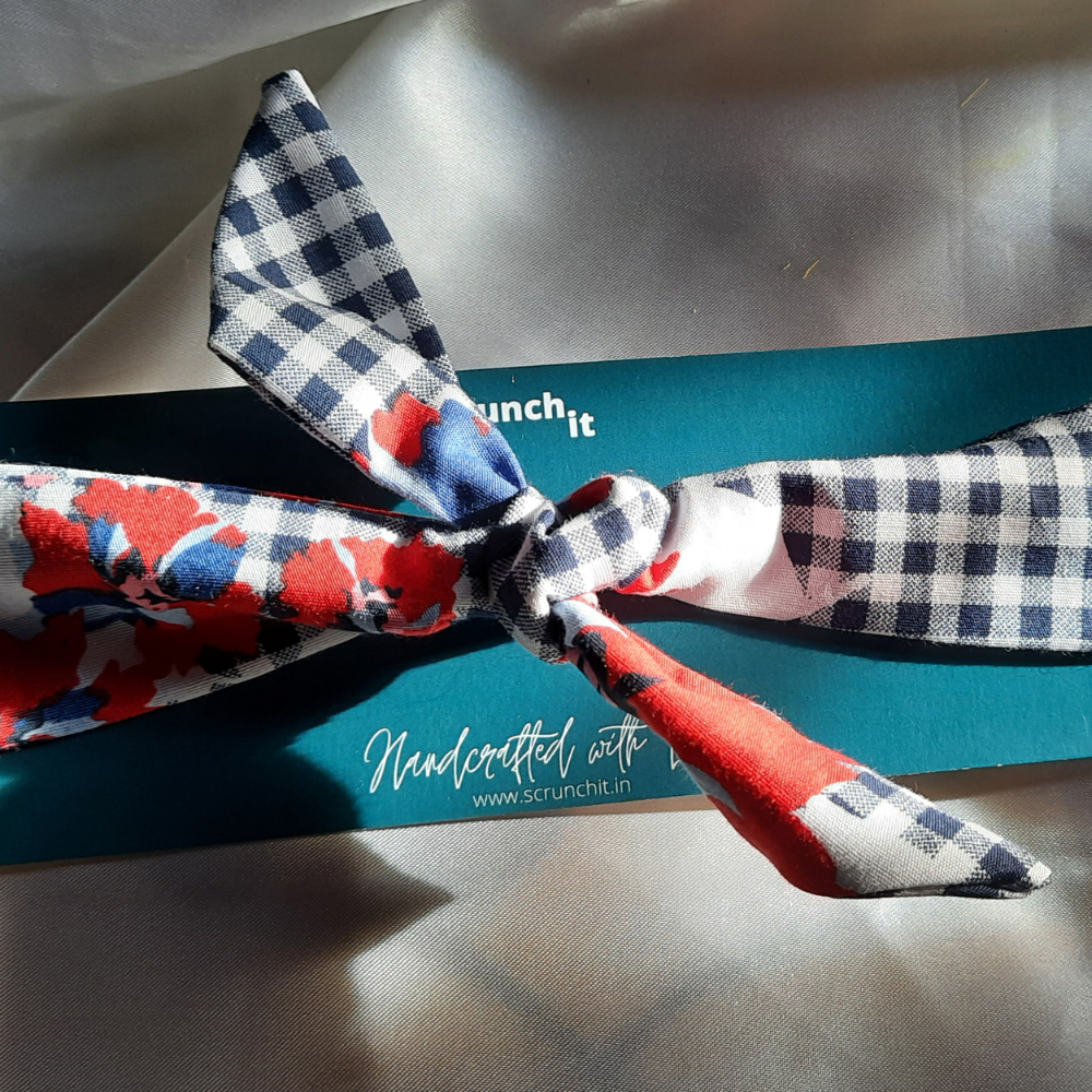 Check and Florals TIY Headband