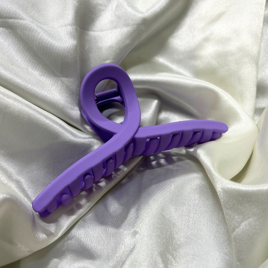 Twisted Bow Claw Clip - Purple