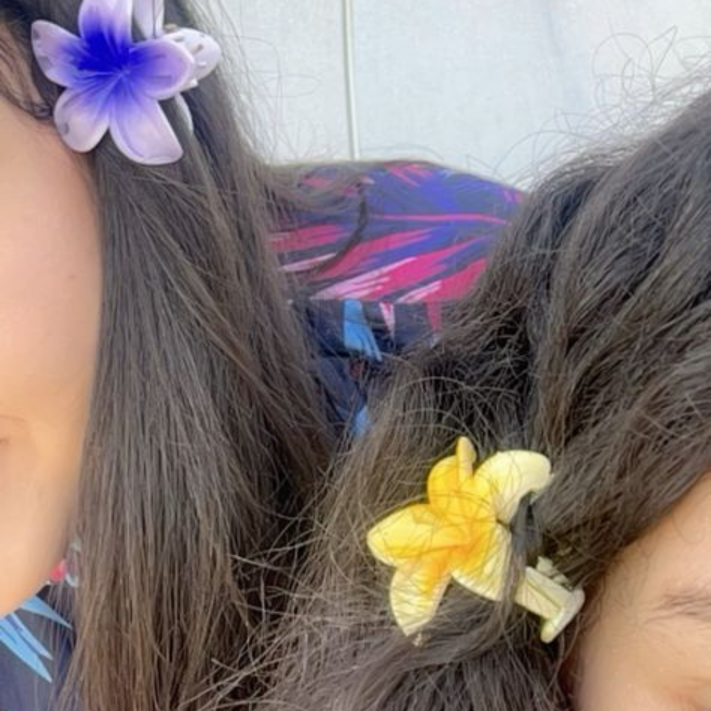 Purple Flower Claw Clip - Extra Small