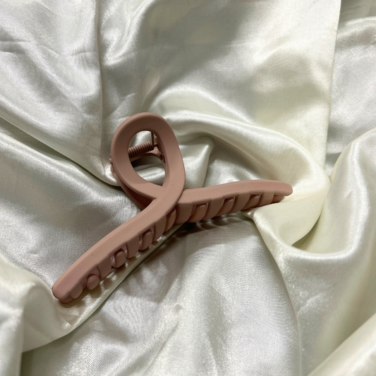 Twisted Bow Claw Clip - Brown