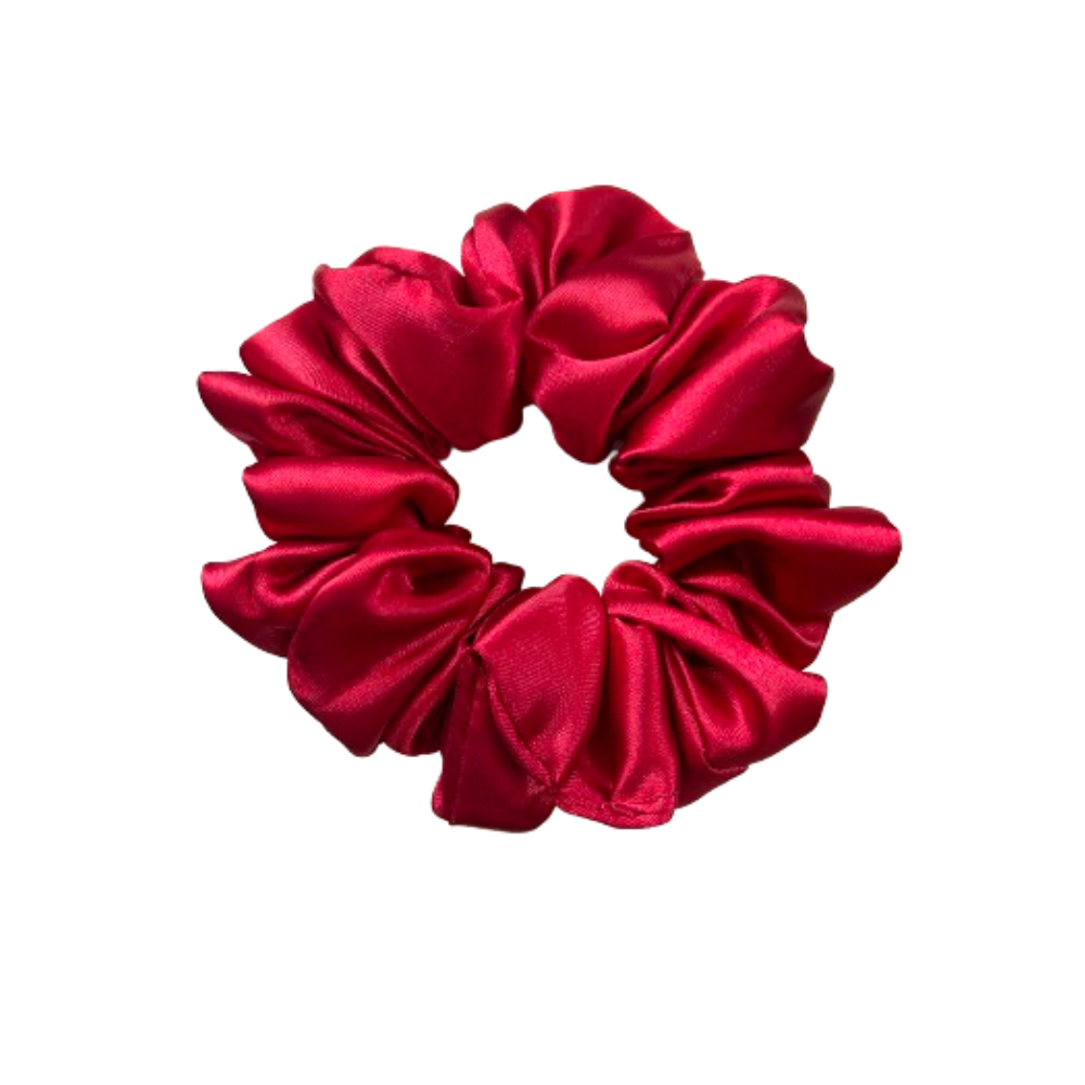 Christmas - Light Maroon Satin Scrunchie