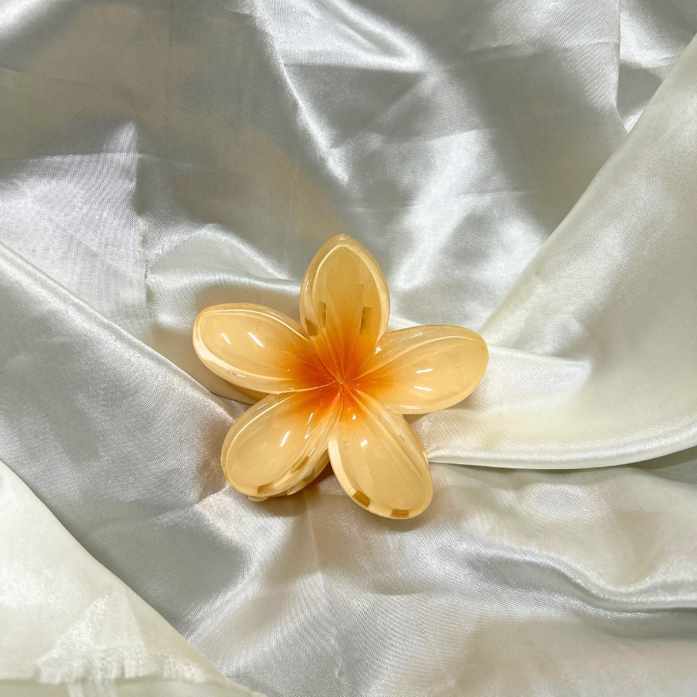 Yellow Flower Claw Clip - Medium