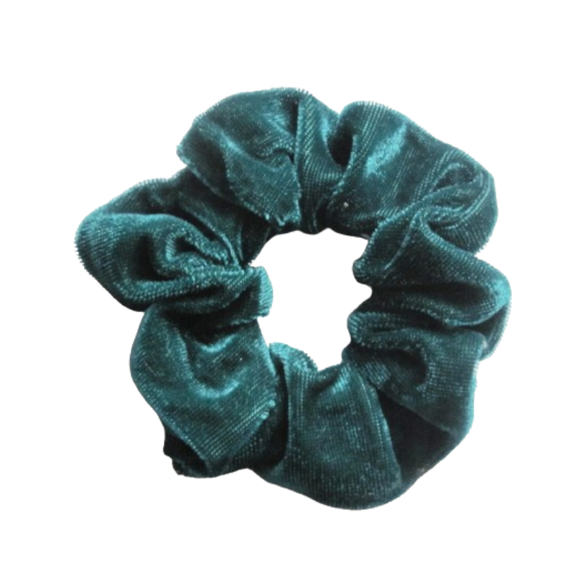 Teal Velvet Scrunchie