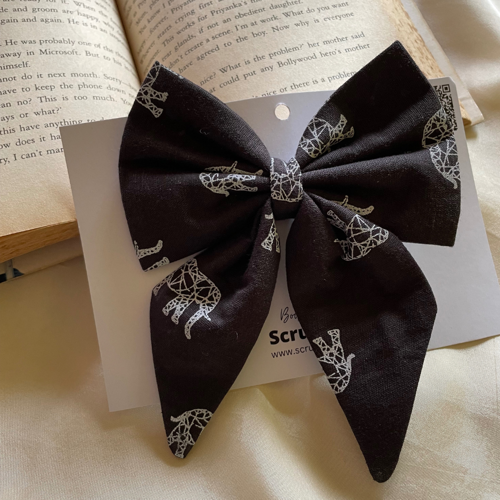 Elephant Prints -  Pigtail Bow