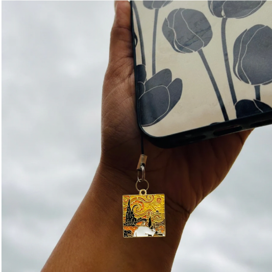 Van Gogh Painting Phone Charm