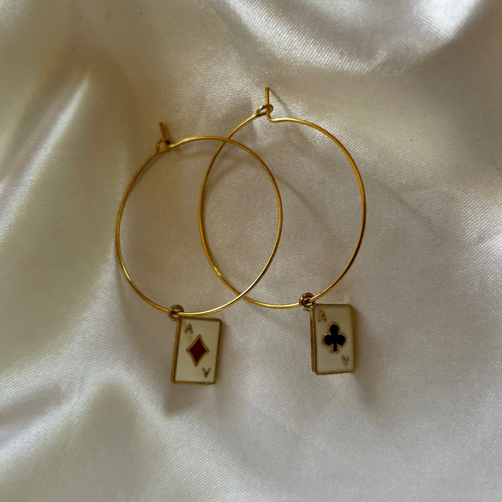 Mismatched Playing Cards Earrings