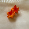 Orange Flower Claw Clip - Extra Small