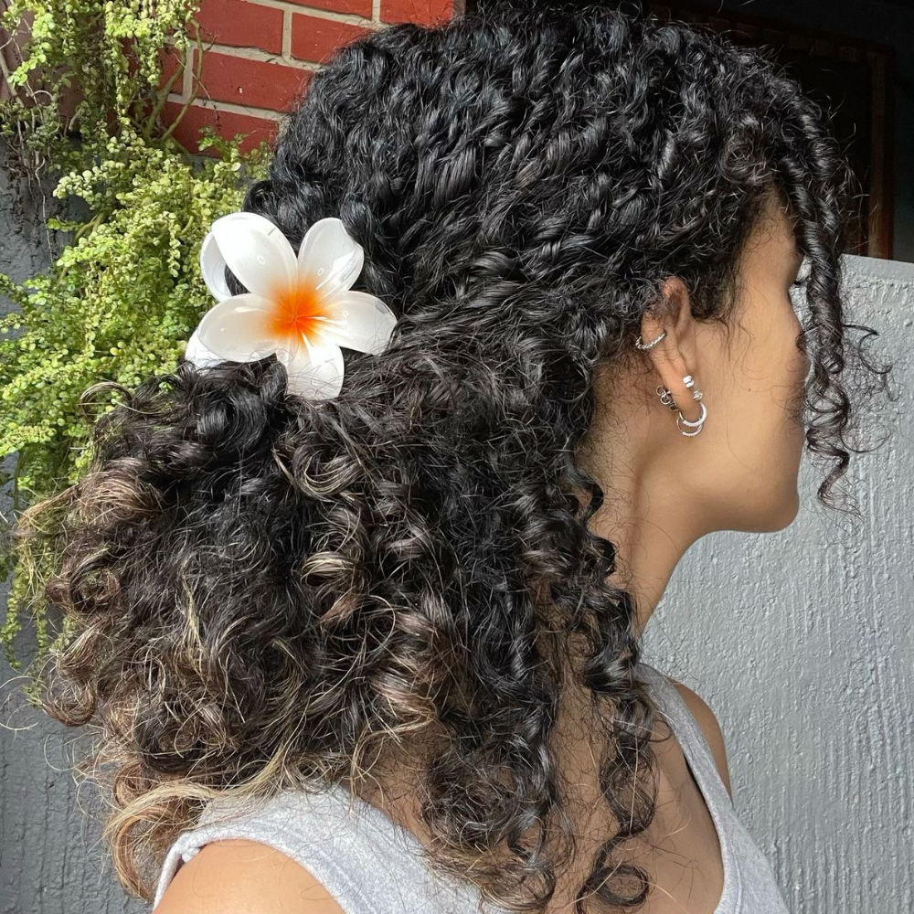 Orange Flower Claw Clip - Large