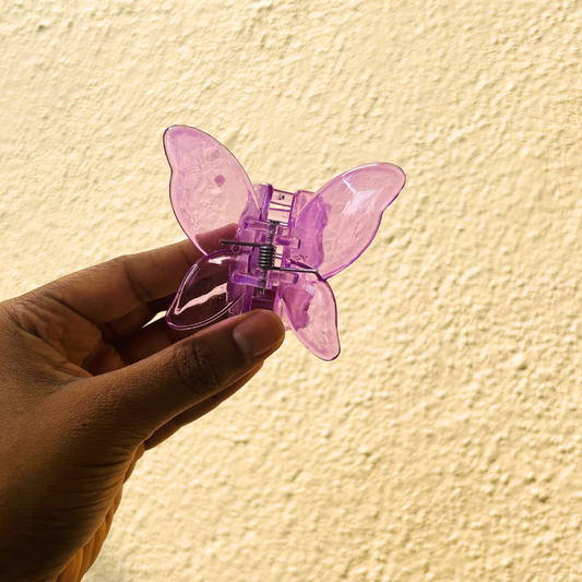 Violet Butterfly Claw Clip