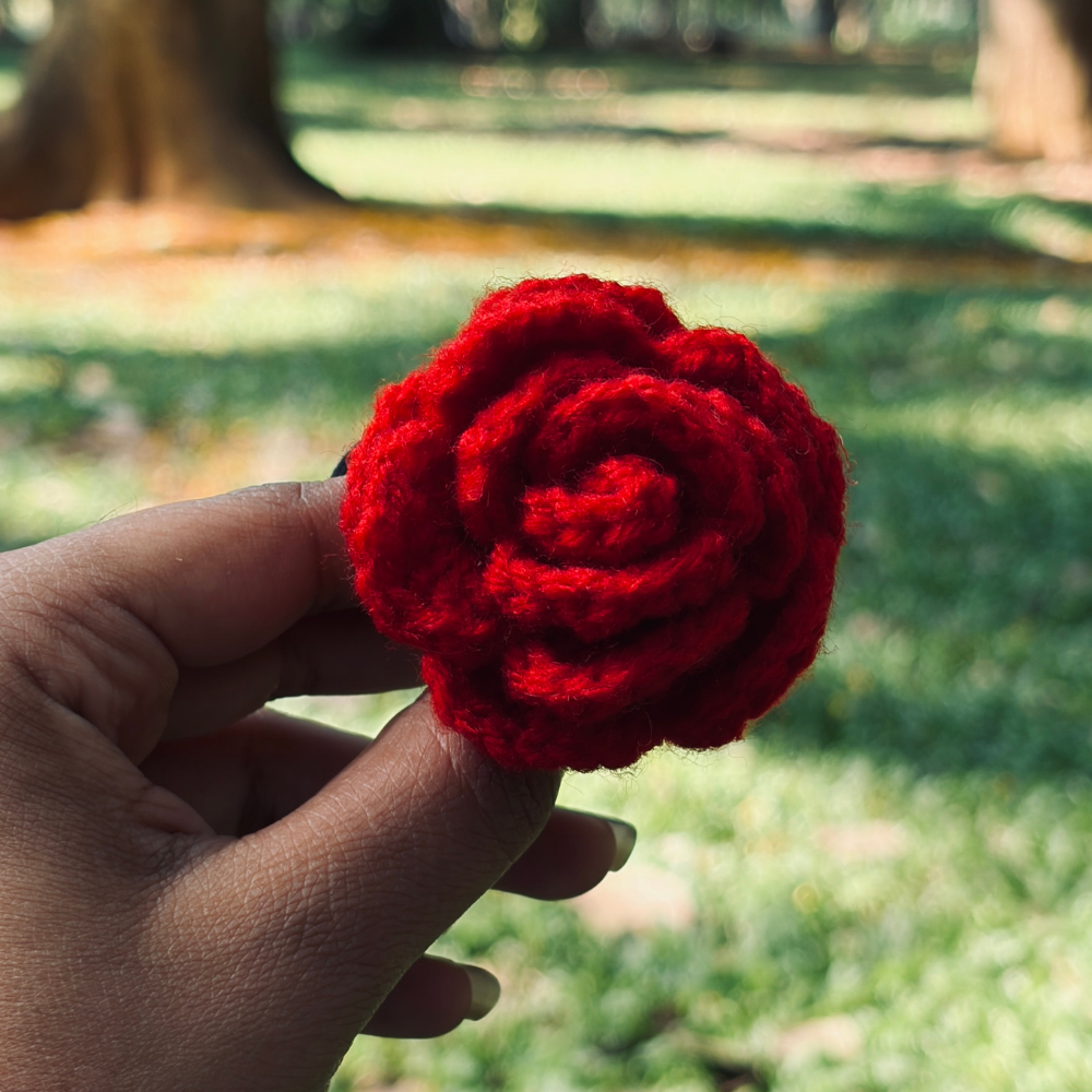 Rose Crochet Hairtie