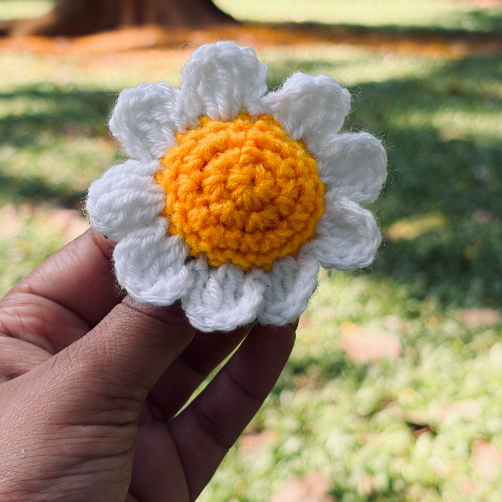 Daisy Crochet Hairtie