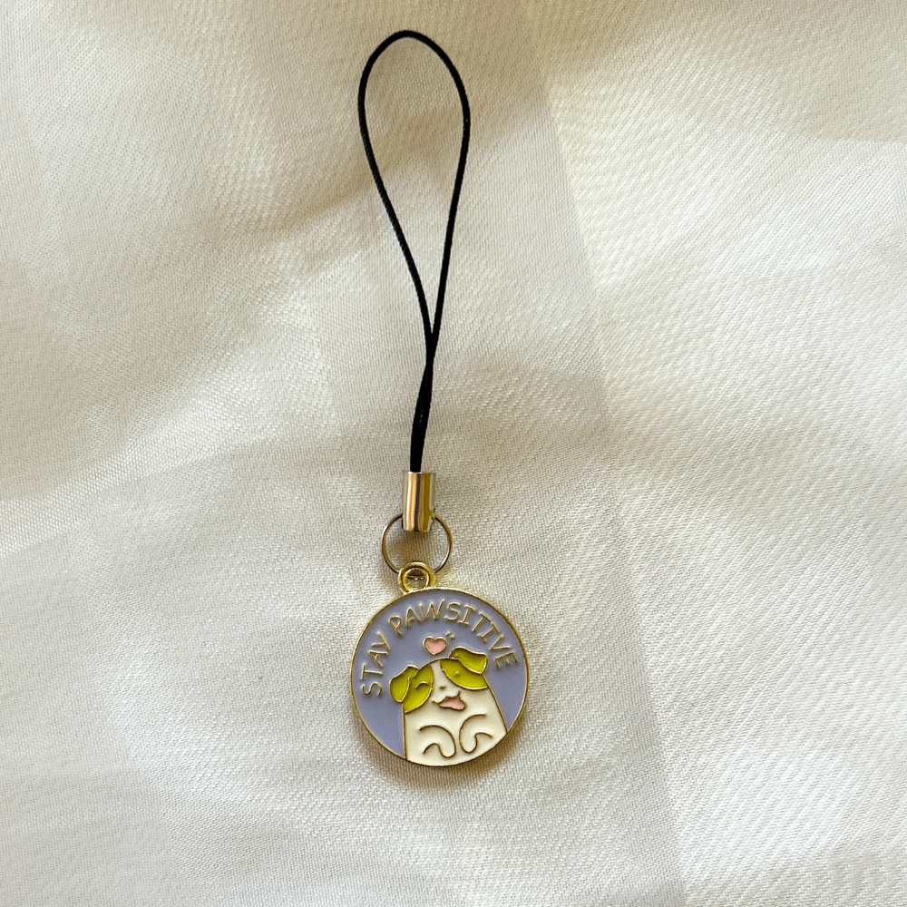 Stay Pawsitive Phone Charm