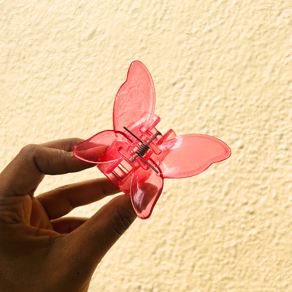 Red Butterfly Claw Clip - Large