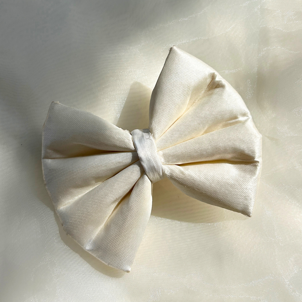 White Satin Bow