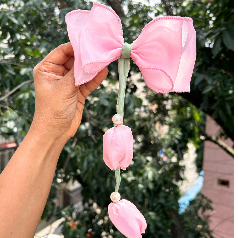 Pink Tulip Bow